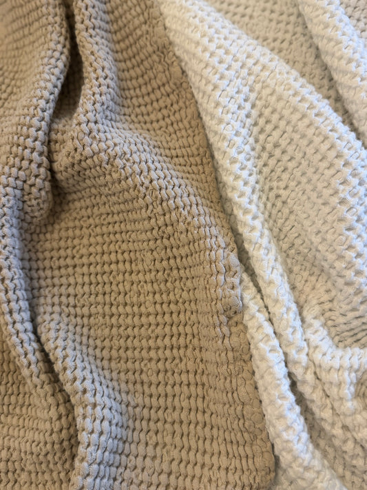 Waffle Bath Towel -White