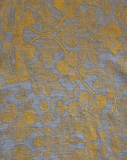 Linen Kitchen Towel- NATURAL WITH YELLOW/GOLD JACQUARD