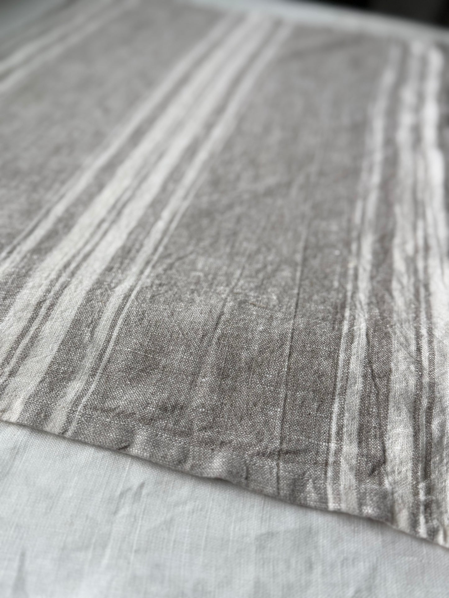 Linen Kitchen Towel- NATURAL WITH WHITE STRIPES