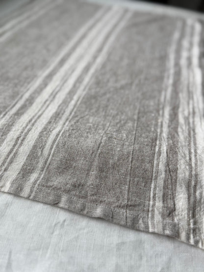 Linen Kitchen Towel- NATURAL WITH WHITE STRIPES