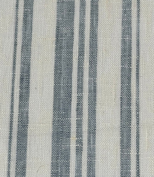 Linen Kitchen Towel- WHITE WITH DENIM BLUE STRIPES