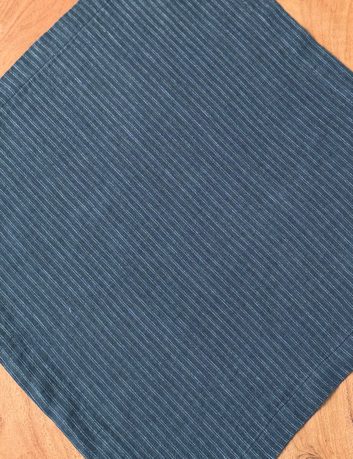 Smooth Linen Napkin-DARK BLUE PINSTRIPES
