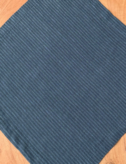 Smooth Linen Napkin-DARK BLUE PINSTRIPES