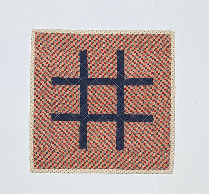 Quilted Checkers and Tic-Tac-Toe game set