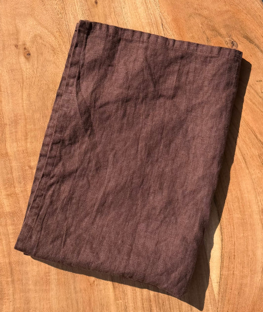 Linen Kitchen Towel- BROWN/CHOCOLATE