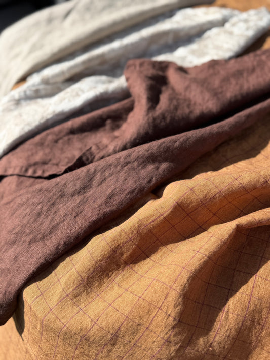 Linen Kitchen Towel- BROWN/CHOCOLATE
