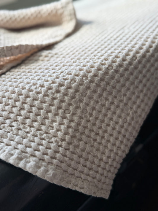 Waffle Bath Sheet- Beige