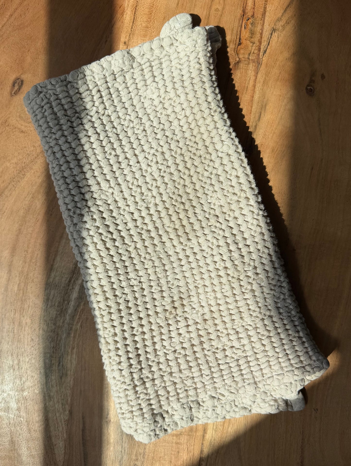 Waffle Washcloth -White