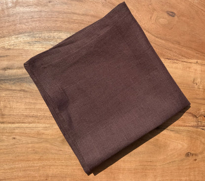 Smooth Linen Napkin-BROWN/CHOCOLATE