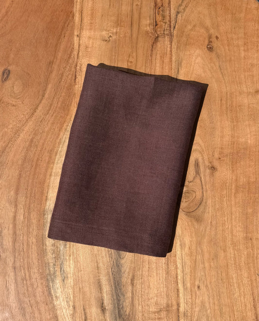 Smooth Linen Napkin-BROWN/CHOCOLATE