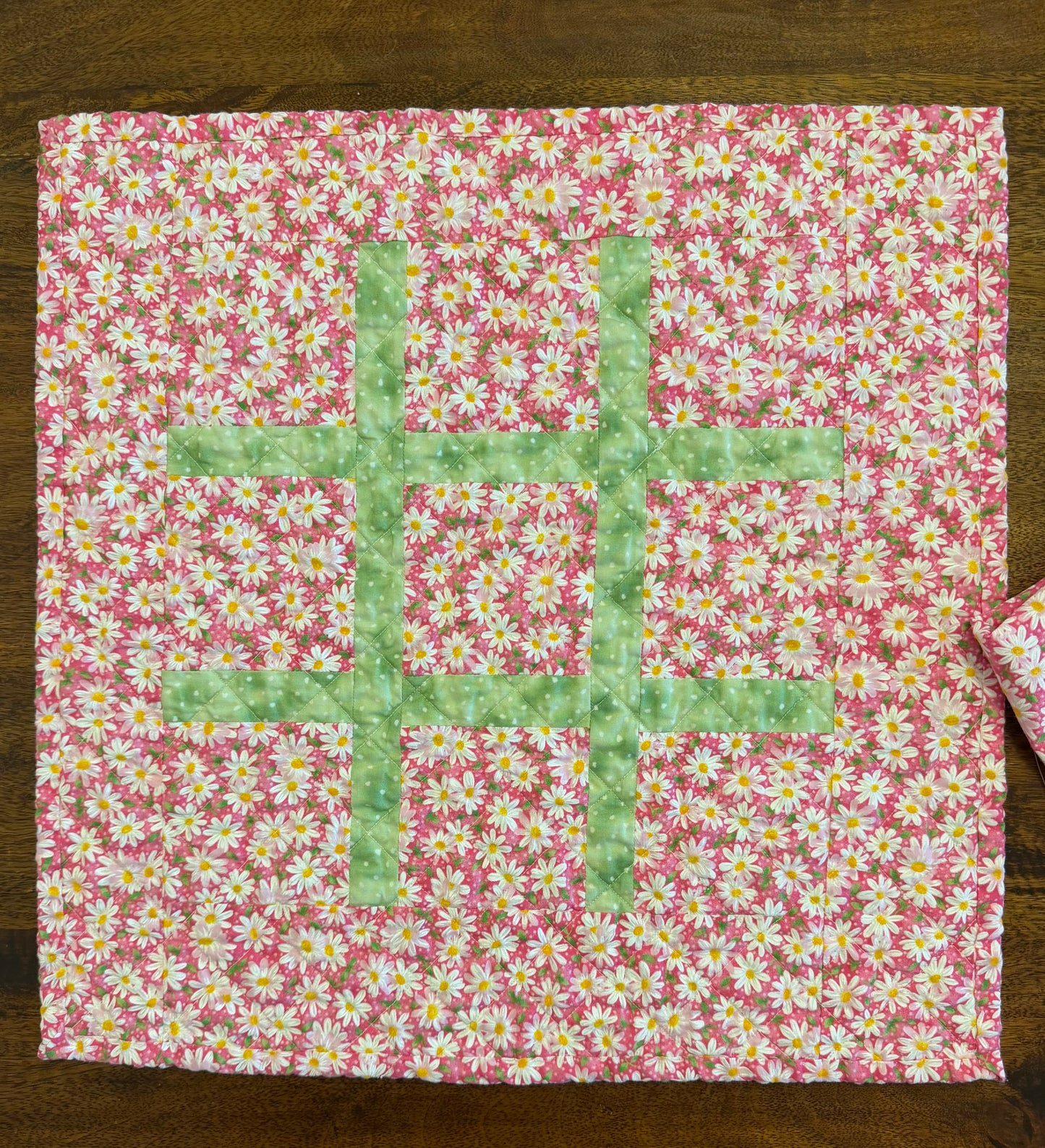 Quilted Checkers and Tic-Tac-Toe game set