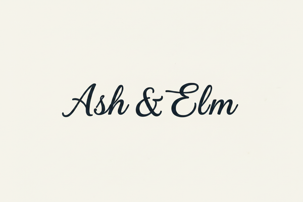 Ash & Elm Logo - Dark Text